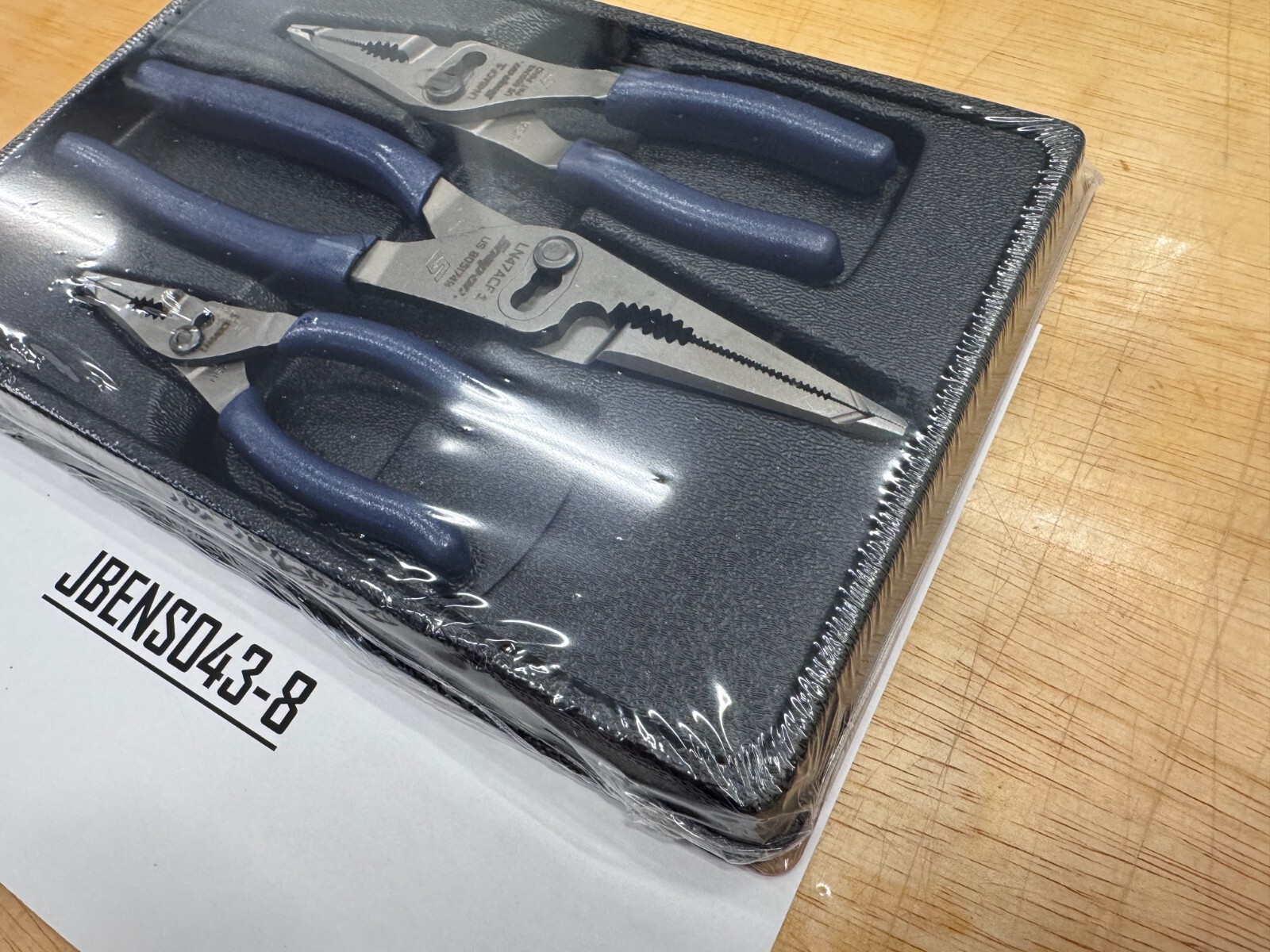 Snap-On Tools POWER BLUE 3pc Soft Long Nose Slip Joint Pliers Set PL3LNSJCFMB