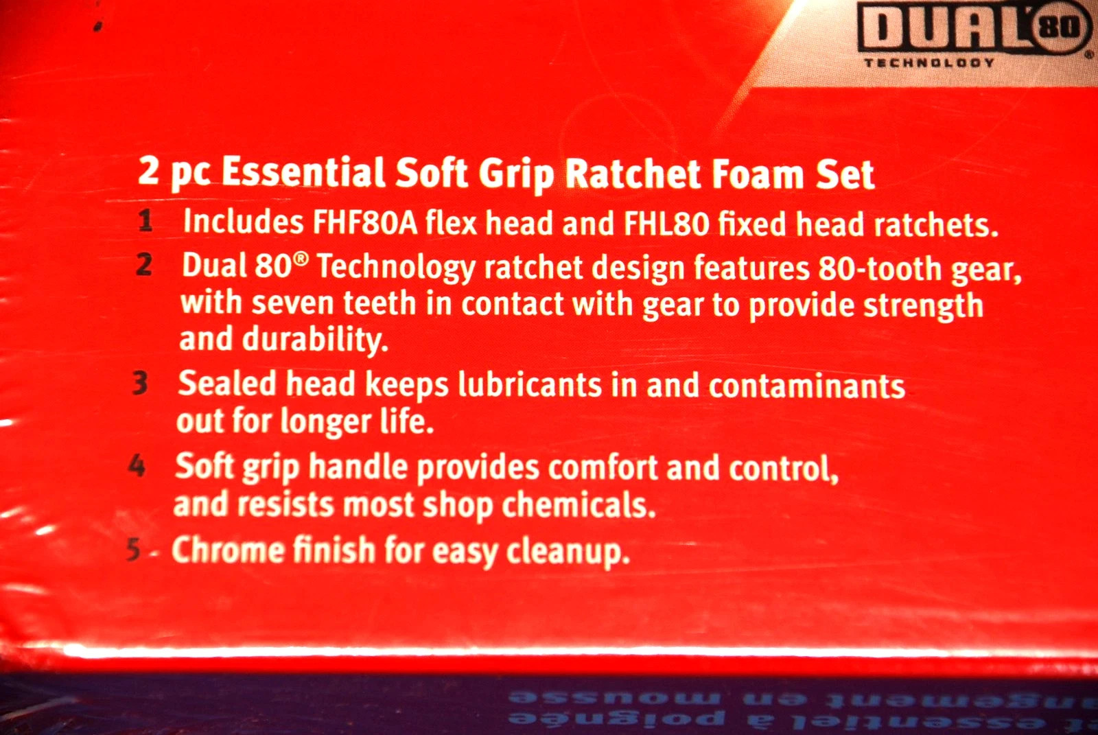 Snap-on Tools RED 2pc Soft Grip Ratchet Foam Set 202RT05FR FHL80 FHF80A USA NEW