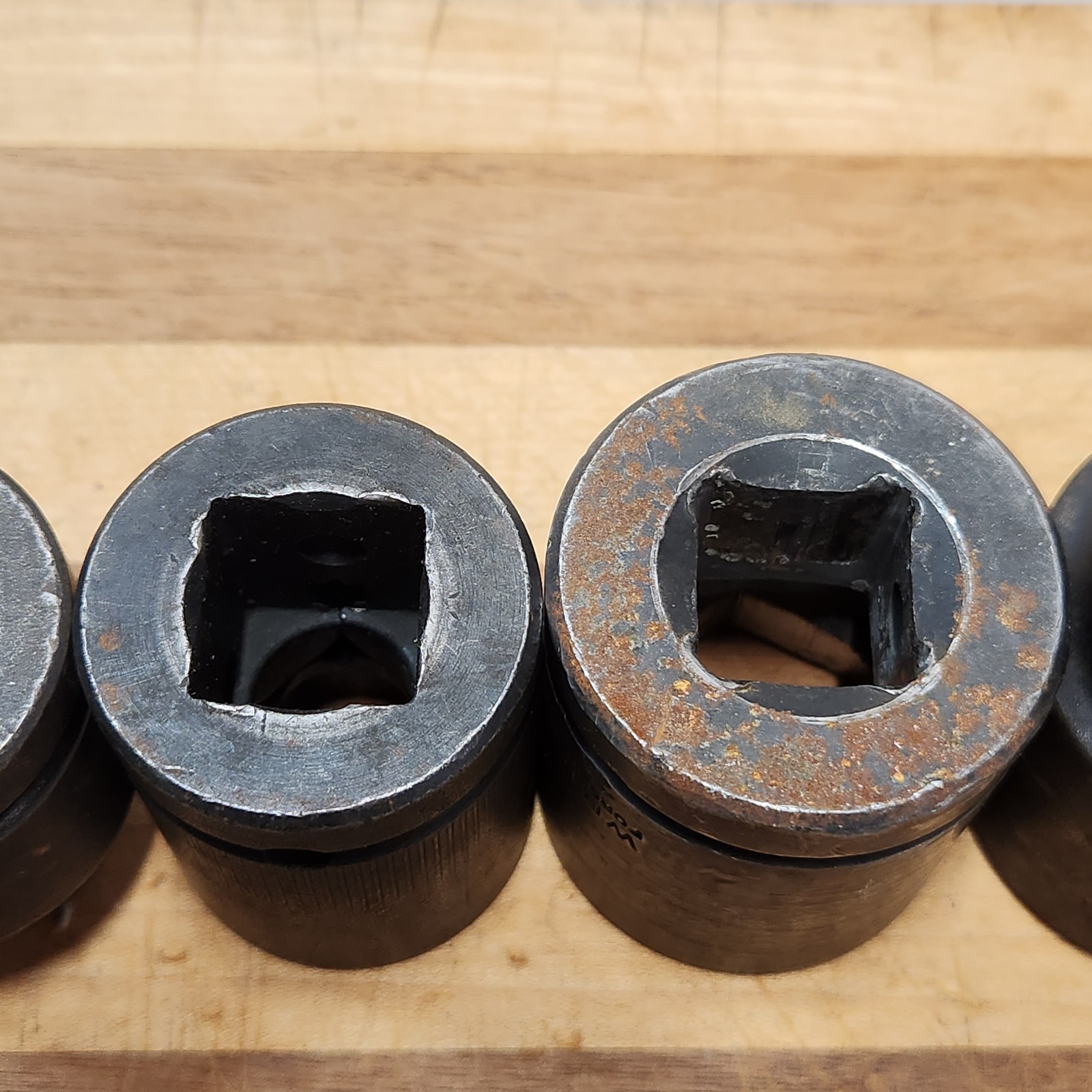 Wright & Proto 3/4 inch drive 6 point socket lot 1-3/8, 1-3/16, 7/8, 11/16, 9/16
