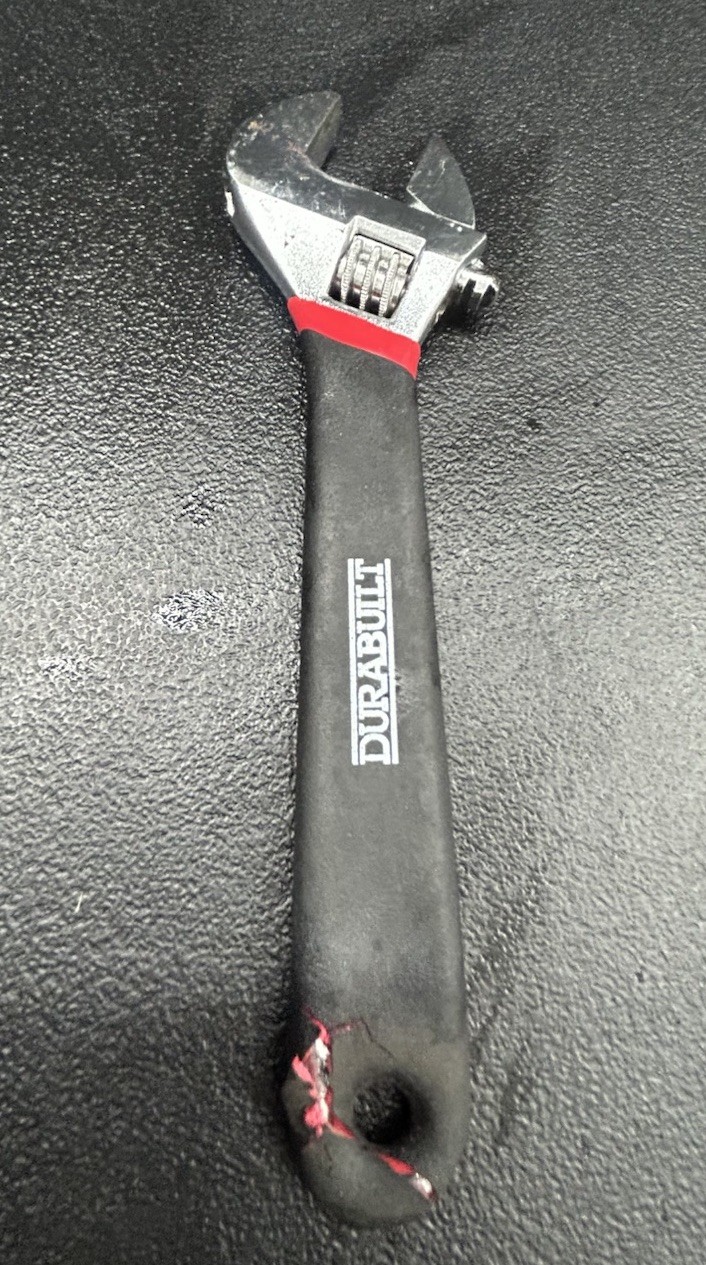 DURABUILT 8 Inch Adjustable Wrench Rubber Ripped Grip