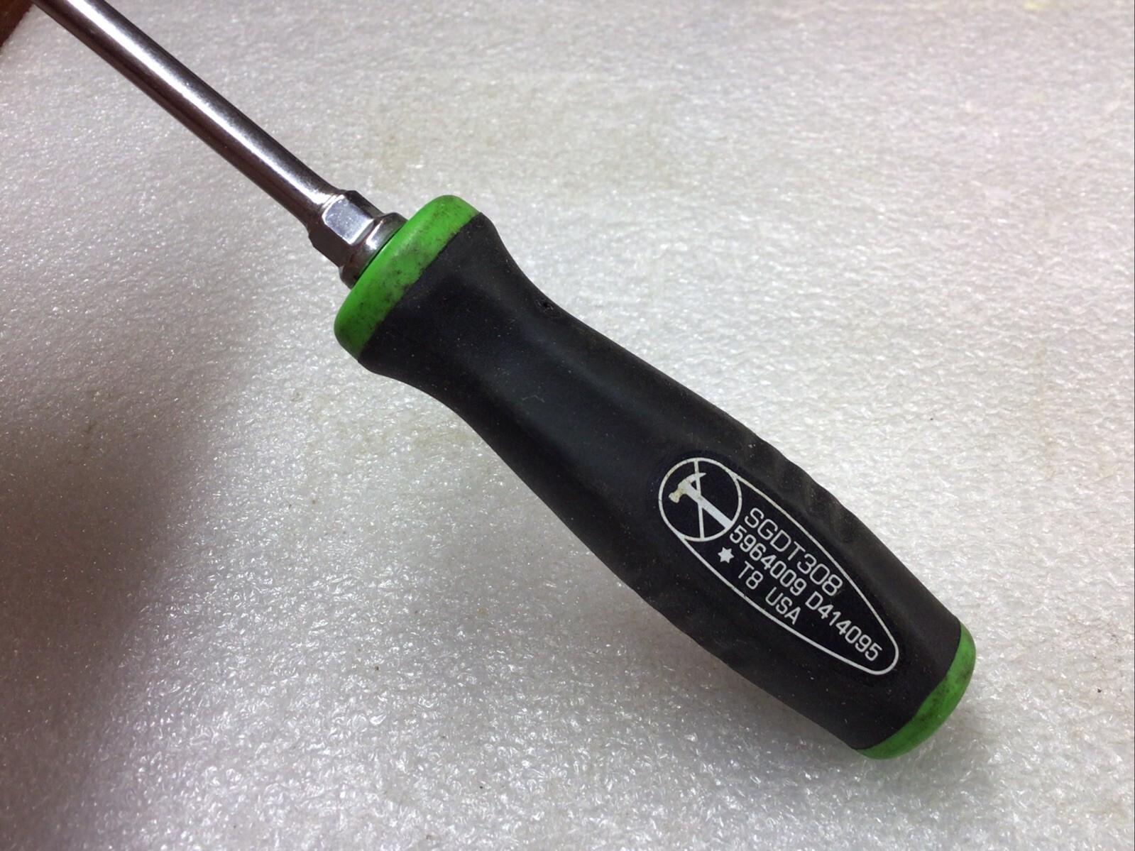 Snap-on#SGDT308 – T8 , Mini Torx Driver With Green Soft Grip Handle-USA- NICE-