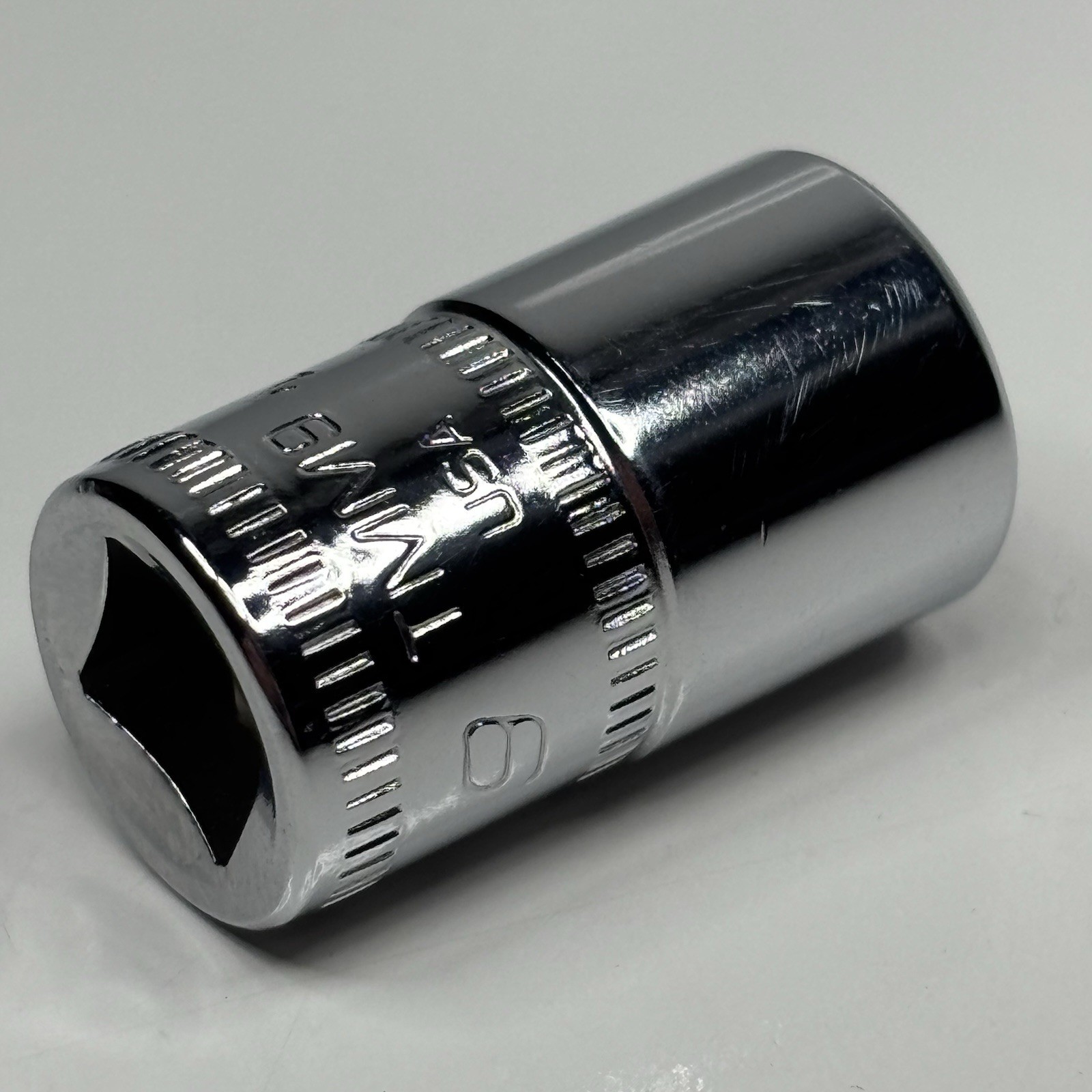Snap On Tools TMM9 1/4 Dr 6Pt Metric 9mm Flank Dr Shallow Chrome Socket USA 2002