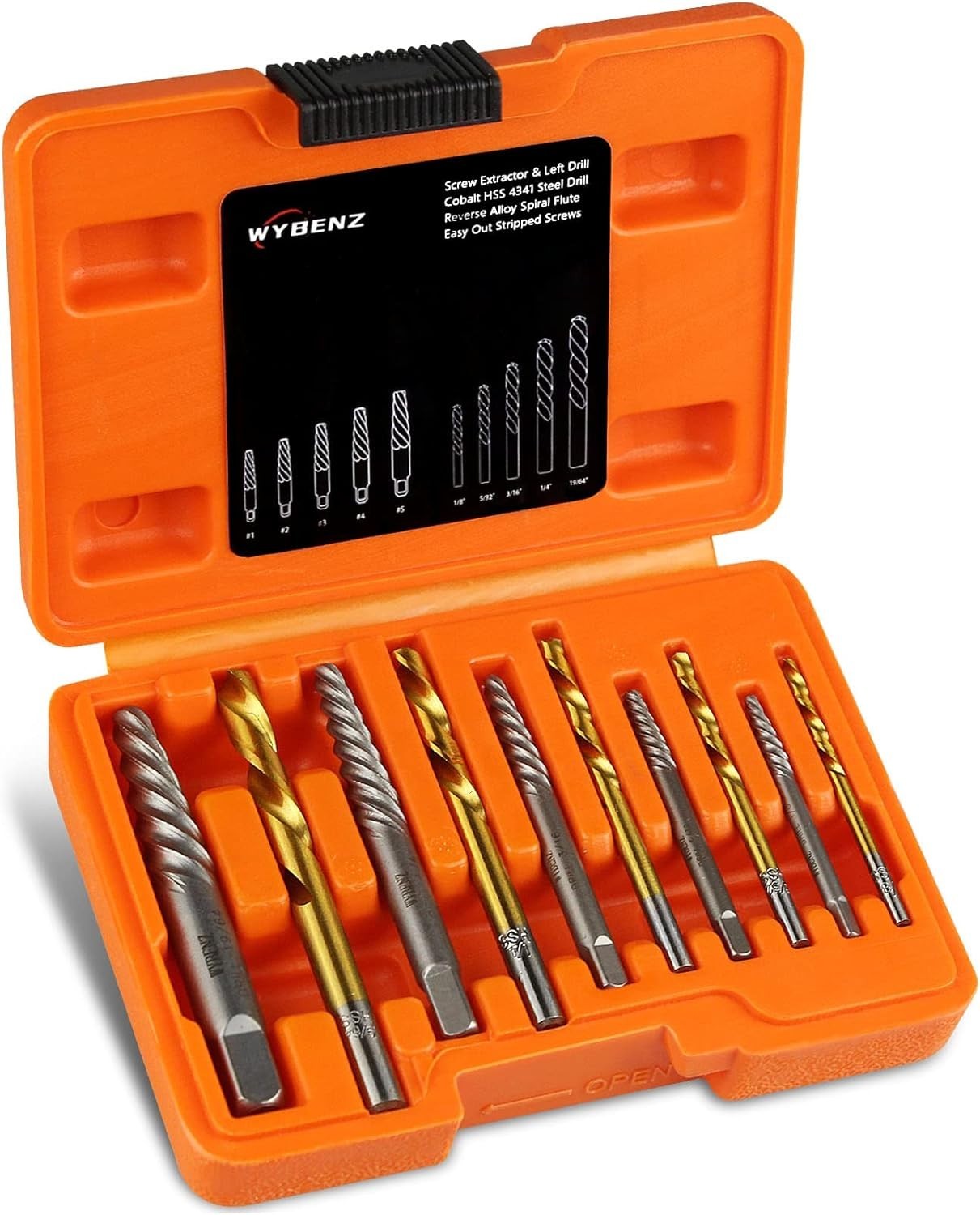 14-Piece Cobalt HSS Screw Extractor Set for Effortless Bolt Removal & Drilling
