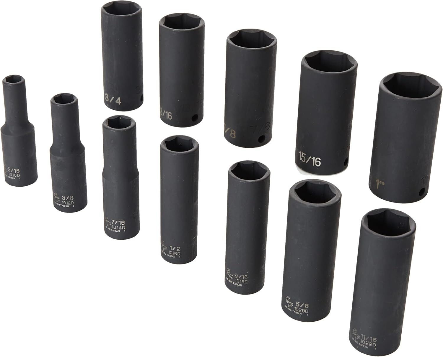 3/8″ Drive 12-Piece Deep Socket Set