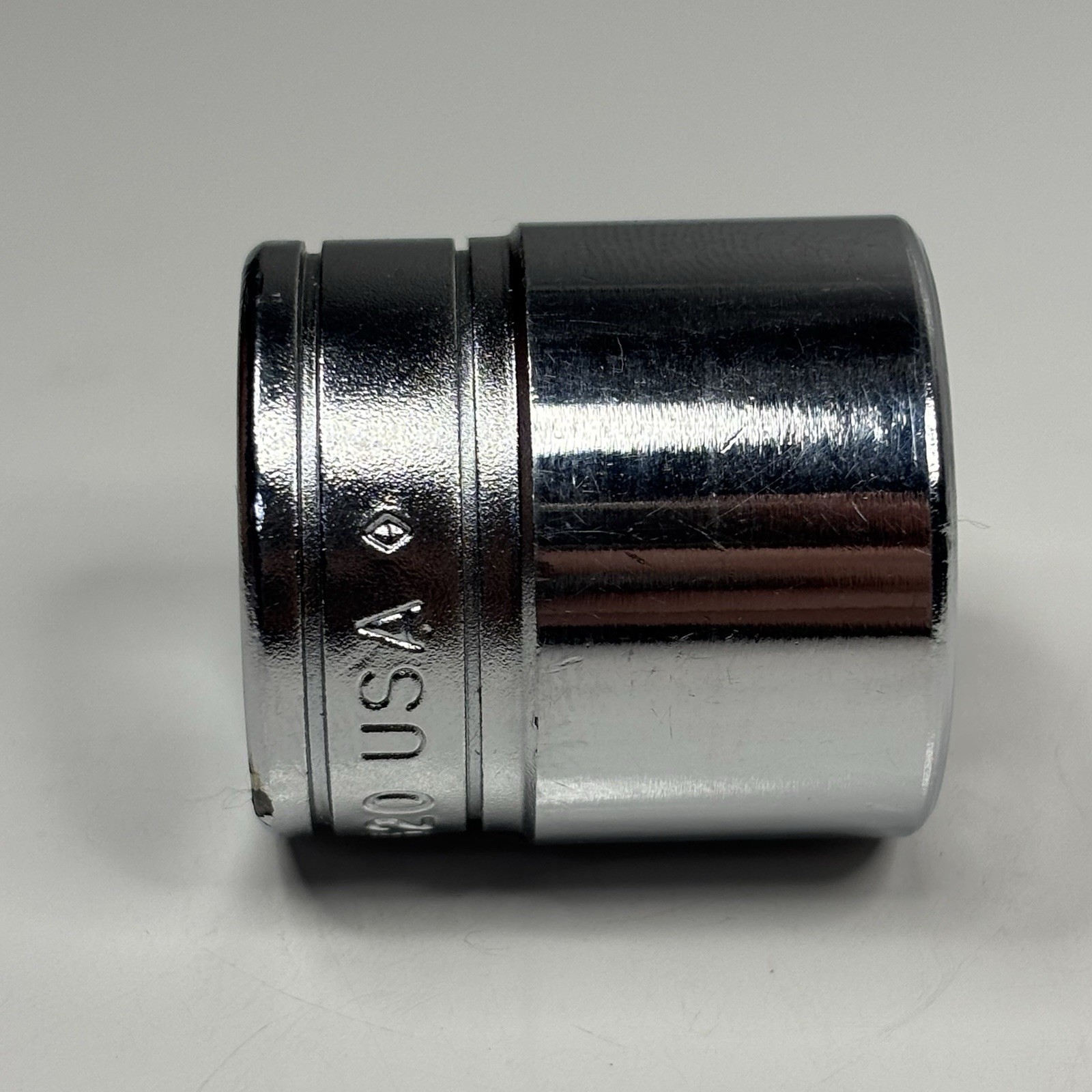 Snap On Tools F320 3/8 Dr 8Pt SAE 5/8 Chrome Double Square Socket USA VTG 1988