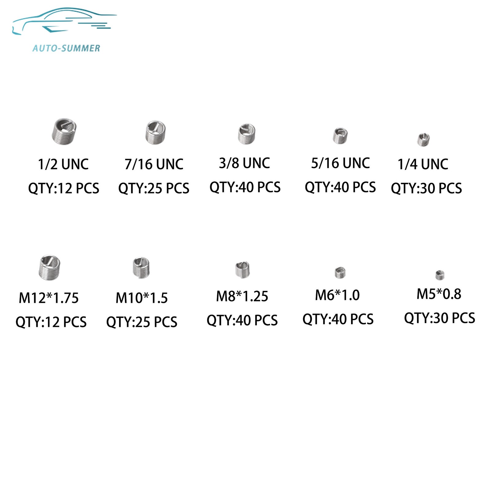 Helicoil Thread Repair Kit 338-Piece Rethreading Tool Kit SAE and Metric M5-M12