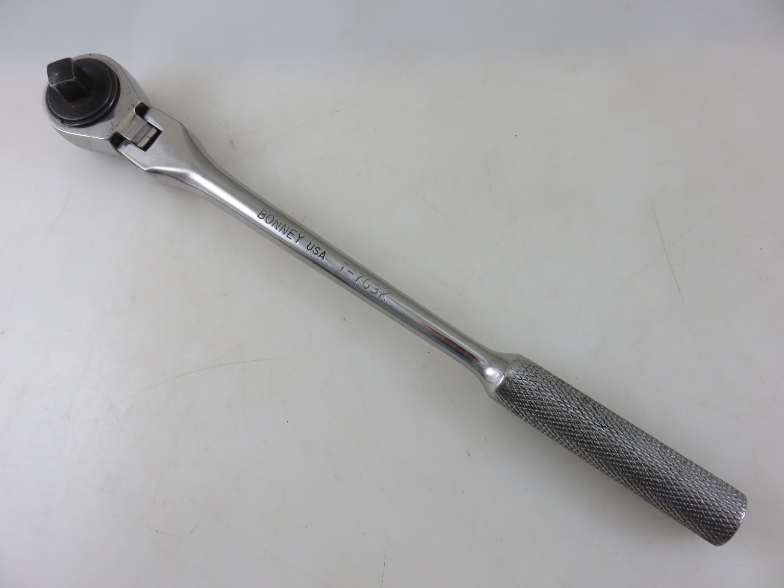 Bonney T-703K Flex Head 3/8″ Dr. Ratchet 11″ Long Vintage Made In USA