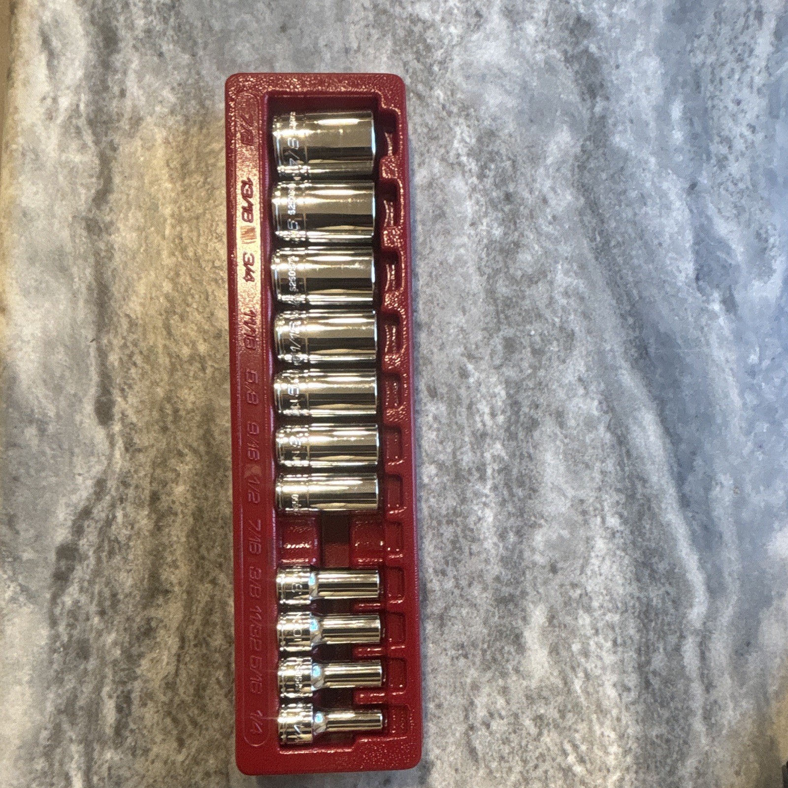 Icon Semi Deep SAE 6 Point 3/8 Drive ￼Socket Set Missing 7/16 ￼