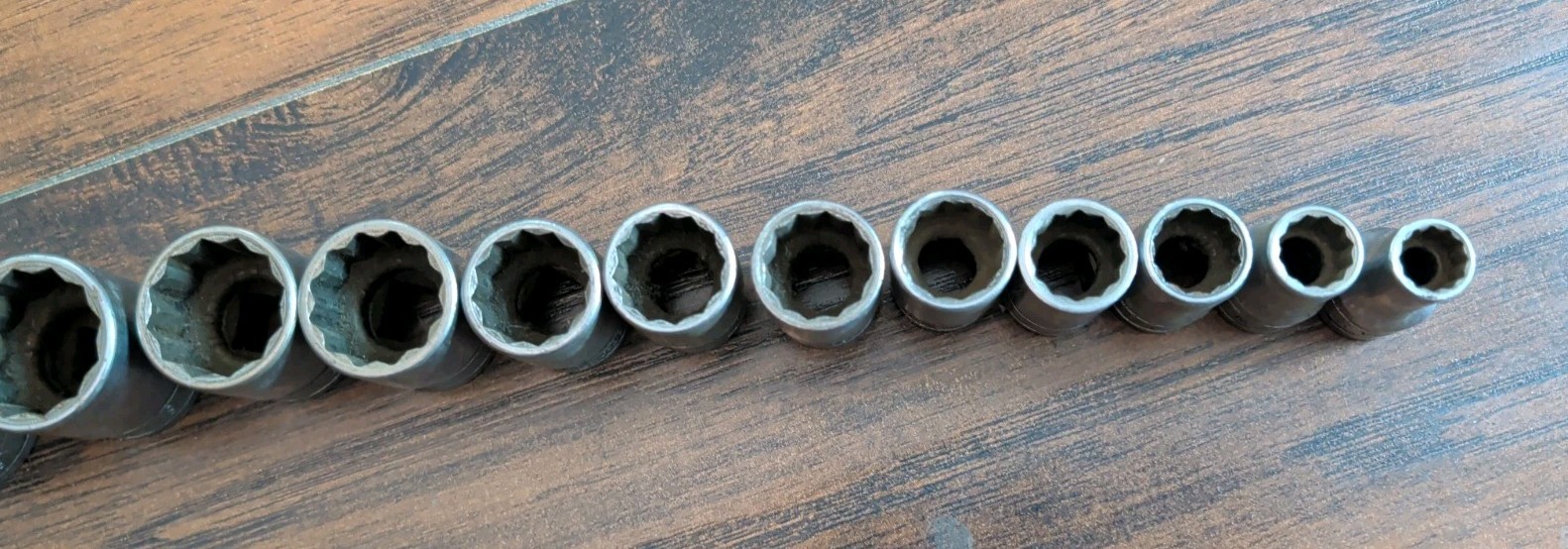 Vintage Snap On SW Series 1/2″ Drive Socket Set Of 13, 1-1/4 To 7/16, 12 Point