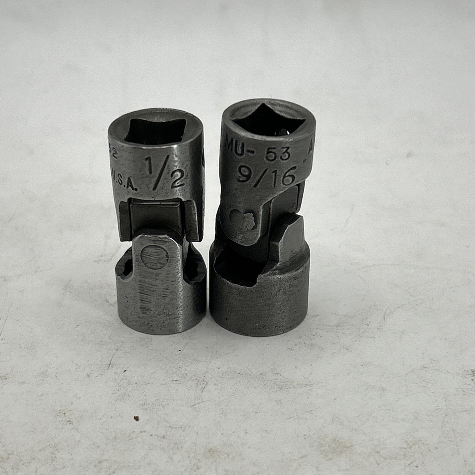 Vintage Wright MU-52 MU-53 1/2″ – 9/16” Swivel Socket 3/8th Drive USA