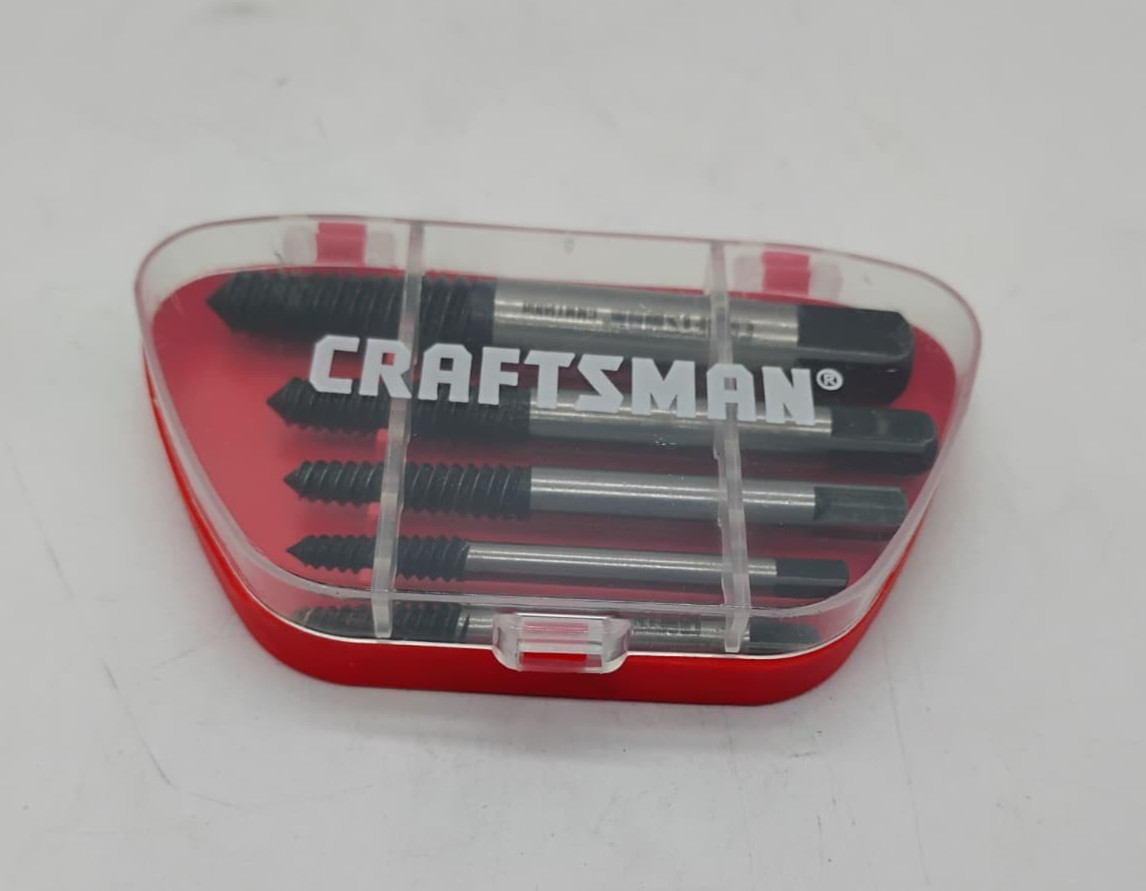Craftsman CMMT14108 Spiral Screw Extractor 5pc Stripped Fastener Remover kit