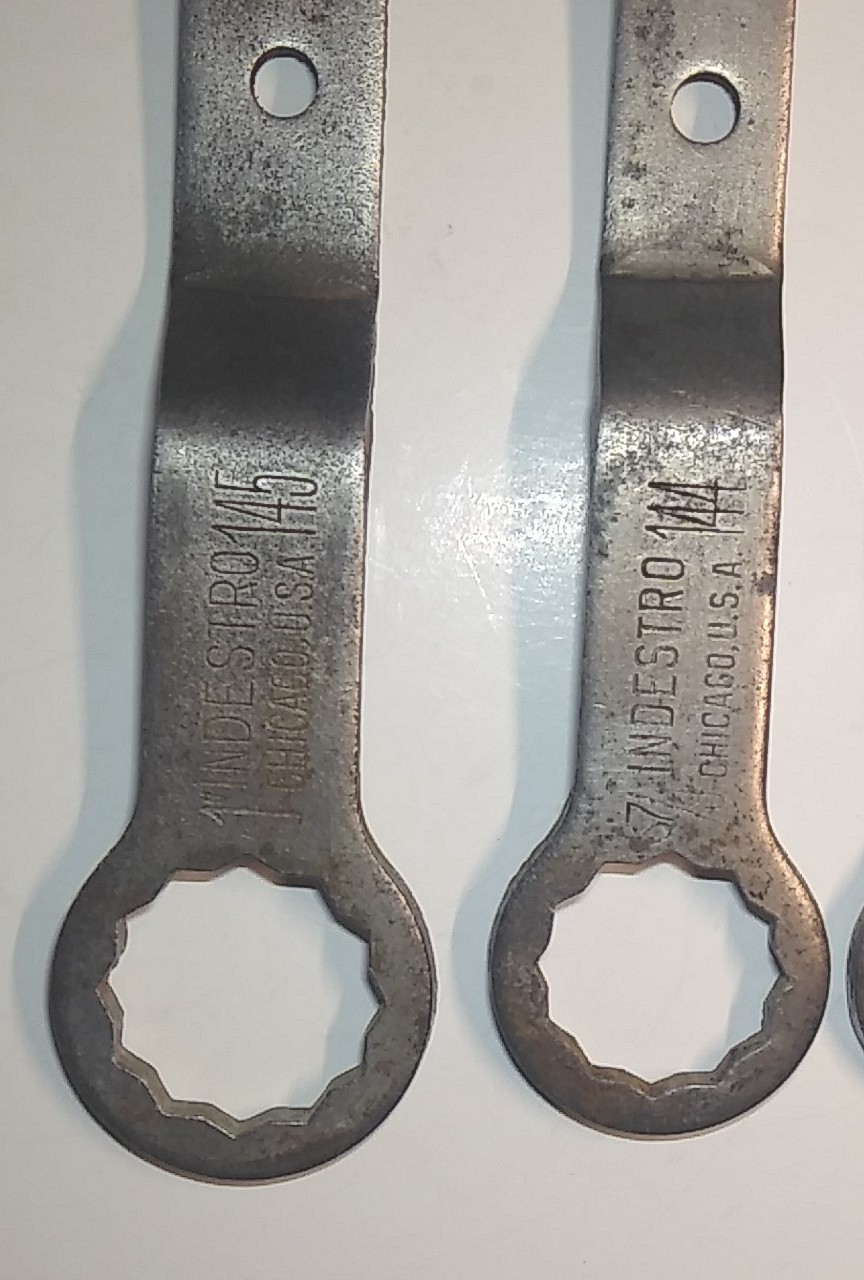 Vintage Indestro Box End Wrench 4pc Set Made In USA