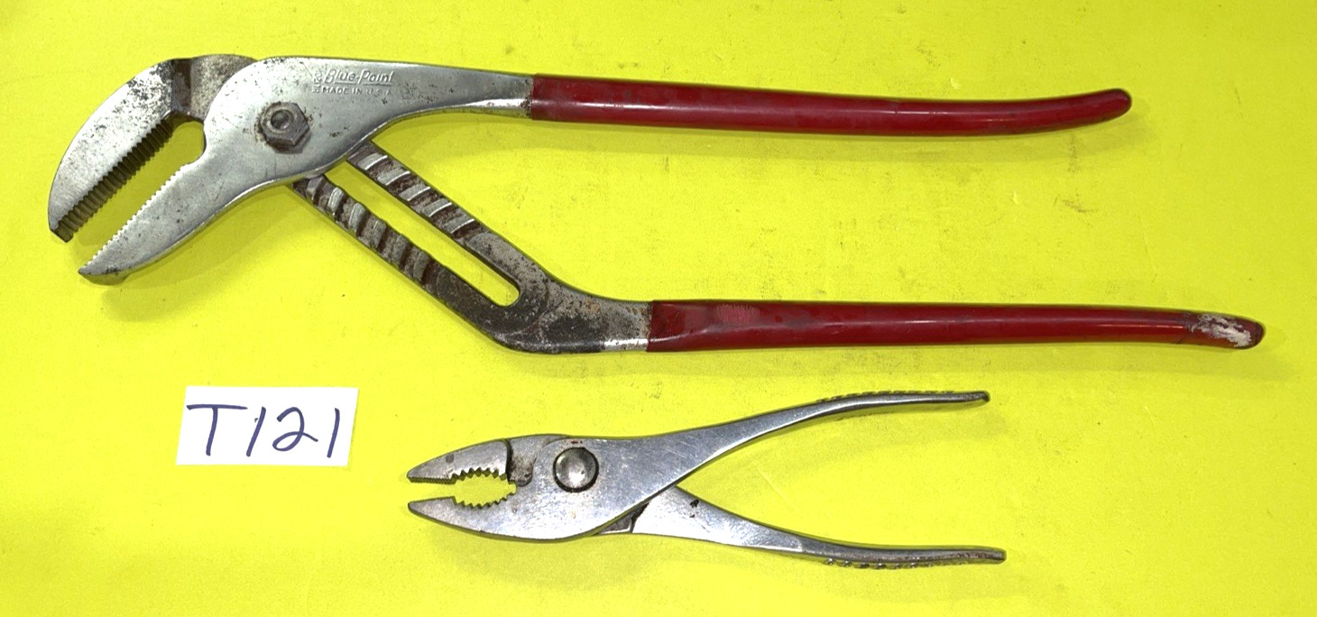 SNAP-ON & BLUE-POINT TOOLS 2 PIECE SLIP JOINT & 20 IN ADJUSTABLE JAW PLIERS
