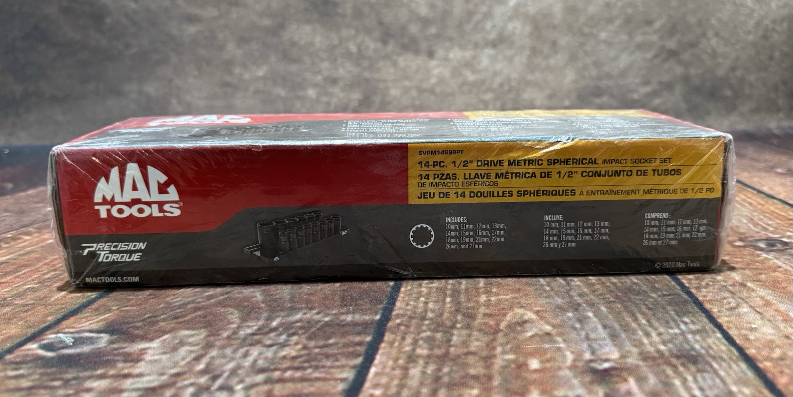 MAC Tools SVPM14SBRPT Precision Torque 14pc 1/2in. Metric Spherical Socket Set