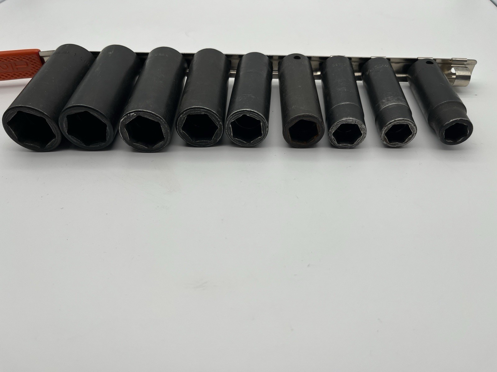Snap-on Tools Vtg SIM160-320 9pc 1/2″ Drive 6-Point SAE Deep Impact Socket Set