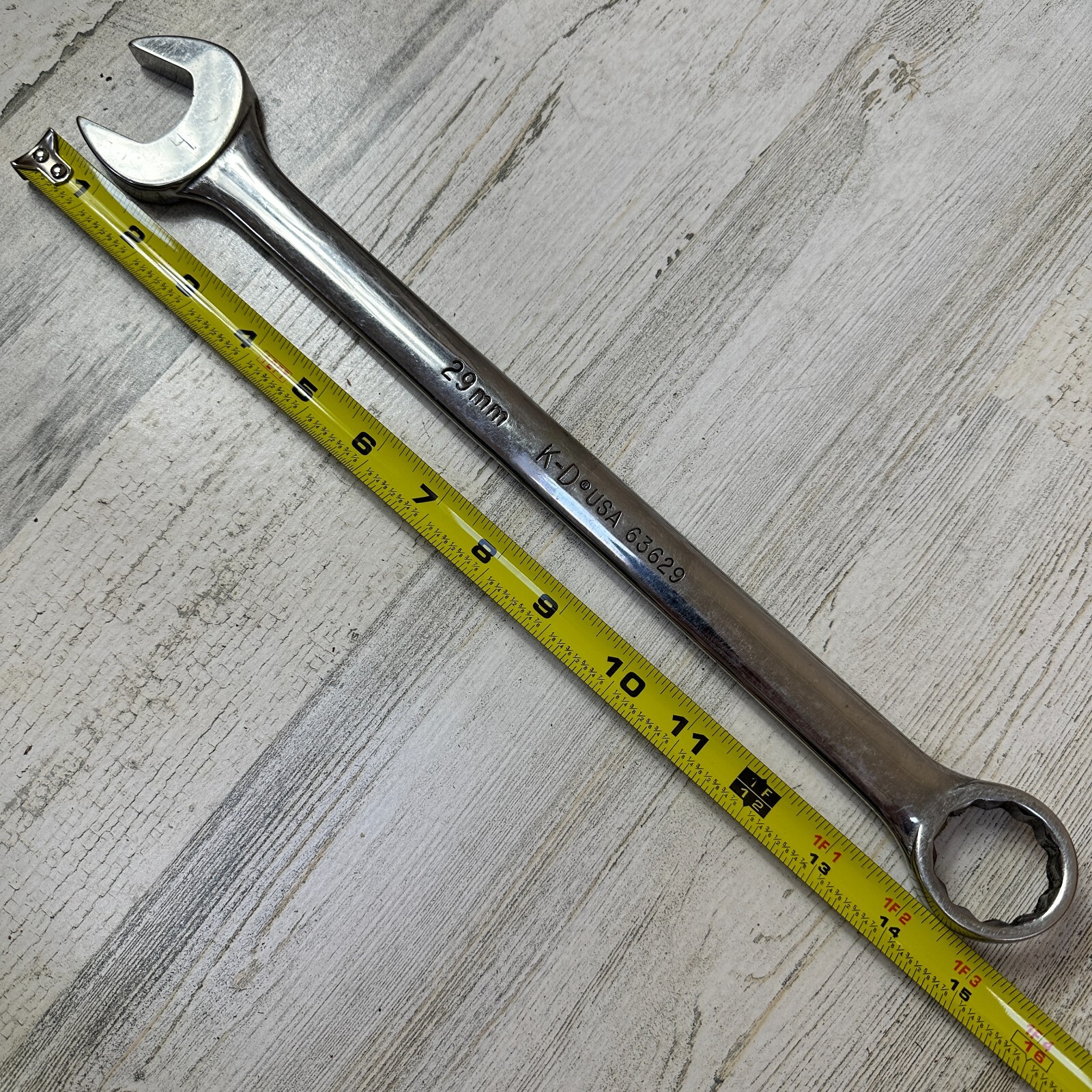 KD Tools 29mm combination wrench, 12point, full polish, USA, p/n 63629 K-D