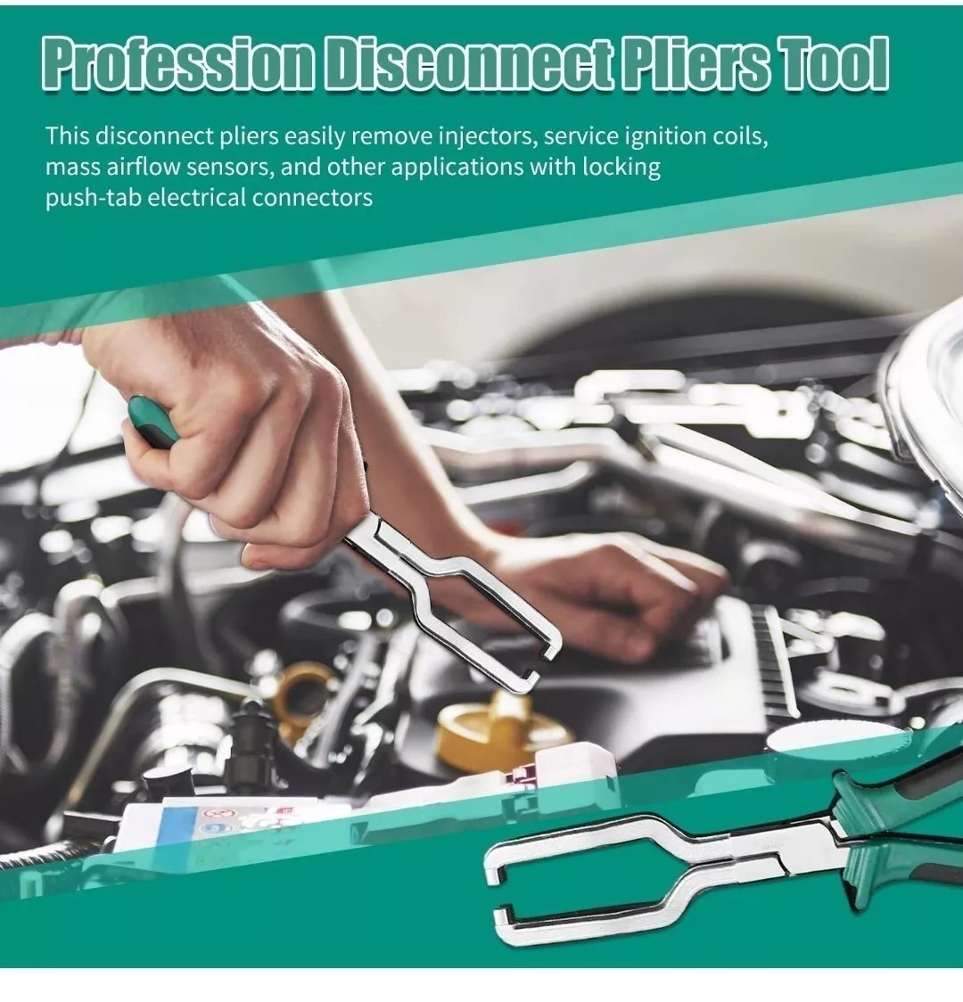 9 Inch Electrical Disconnect Pliers Fuel Line Clip Spark Plug Removal Repair USA