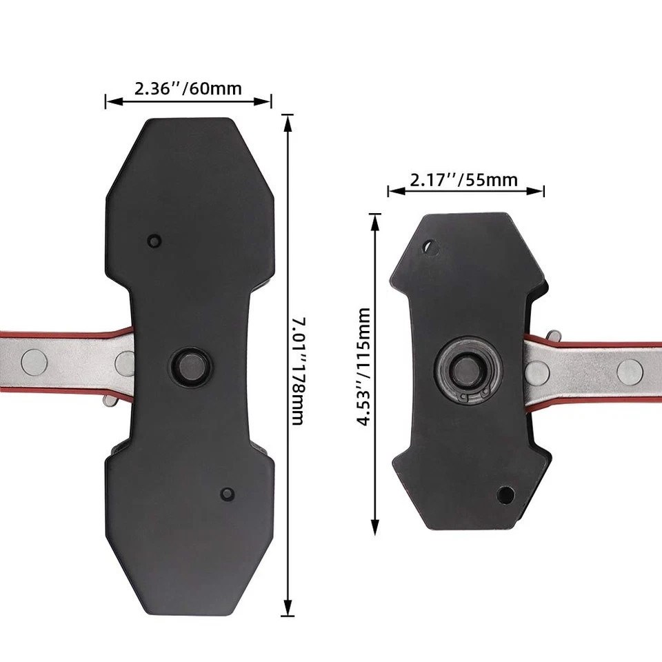 Brake Caliper Press Tool Ratcheting Piston Spreader with Steel Plates