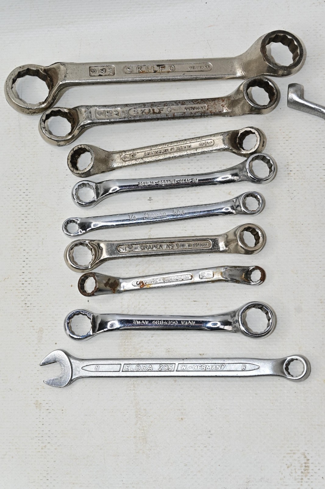 Vintage AF Offset Ring Spanners x 10 AF sizes as photos