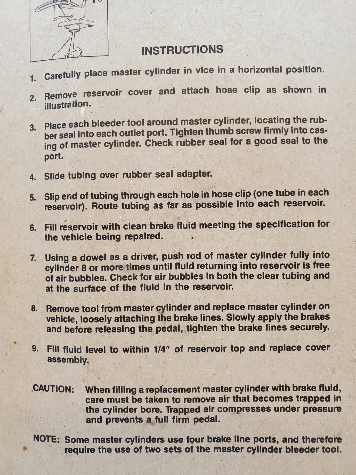 Thexton Universal Master Cylinder Bleeder Tool # 390