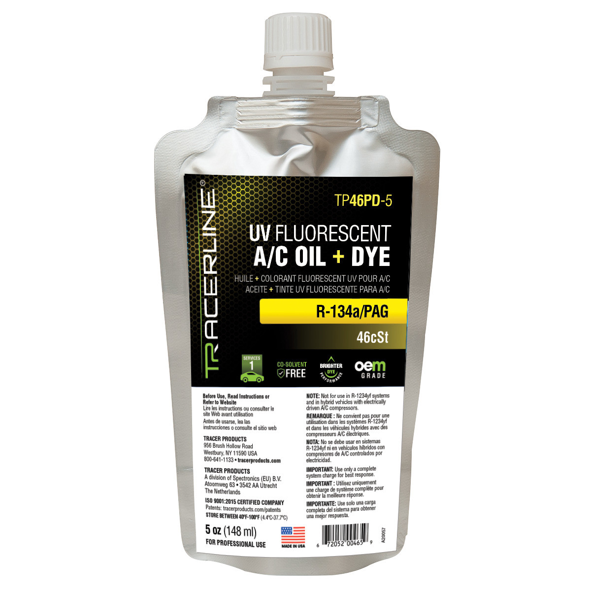 Tracer Products LUBE,DYED,A/C,PAG,46CST,1X5OZ