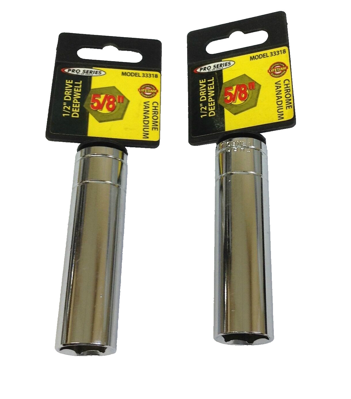 (2) KR Tools Pro-Series 1/2″ Drive 6 Pt. Deep Well SAE 5/8″ Socket – 33318