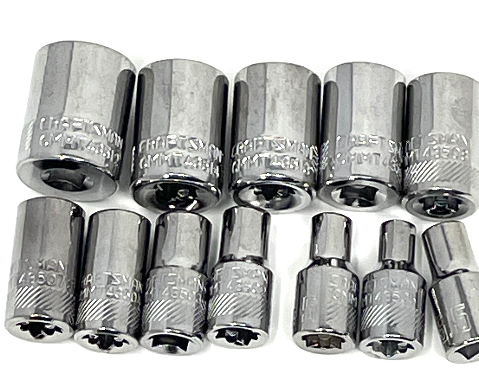 CRAFSTMAN 1/4” 6 Point Shallow Socket Set Metric 12 Pieces