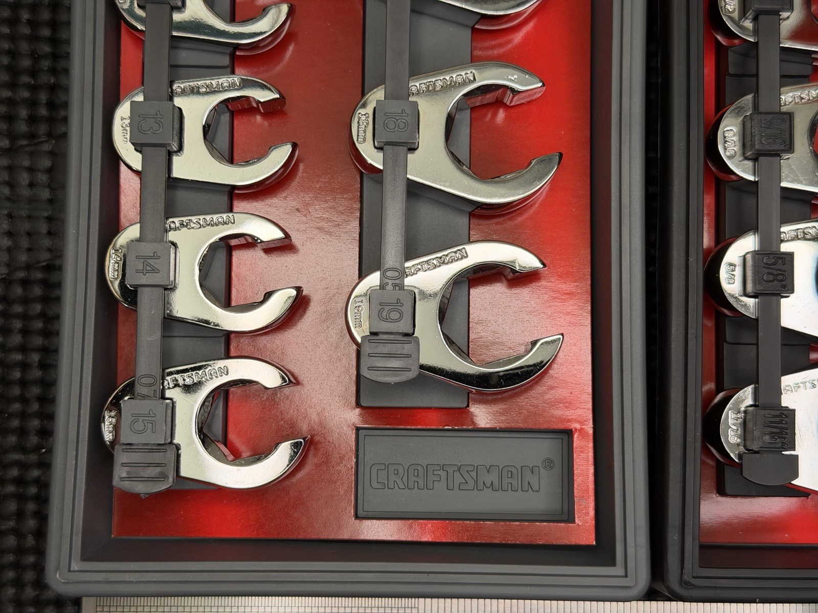 NOS Craftsman 20PC ⅜» Drive Metric/SAE Flare Nut Crowfoot Wrench Set – 42048