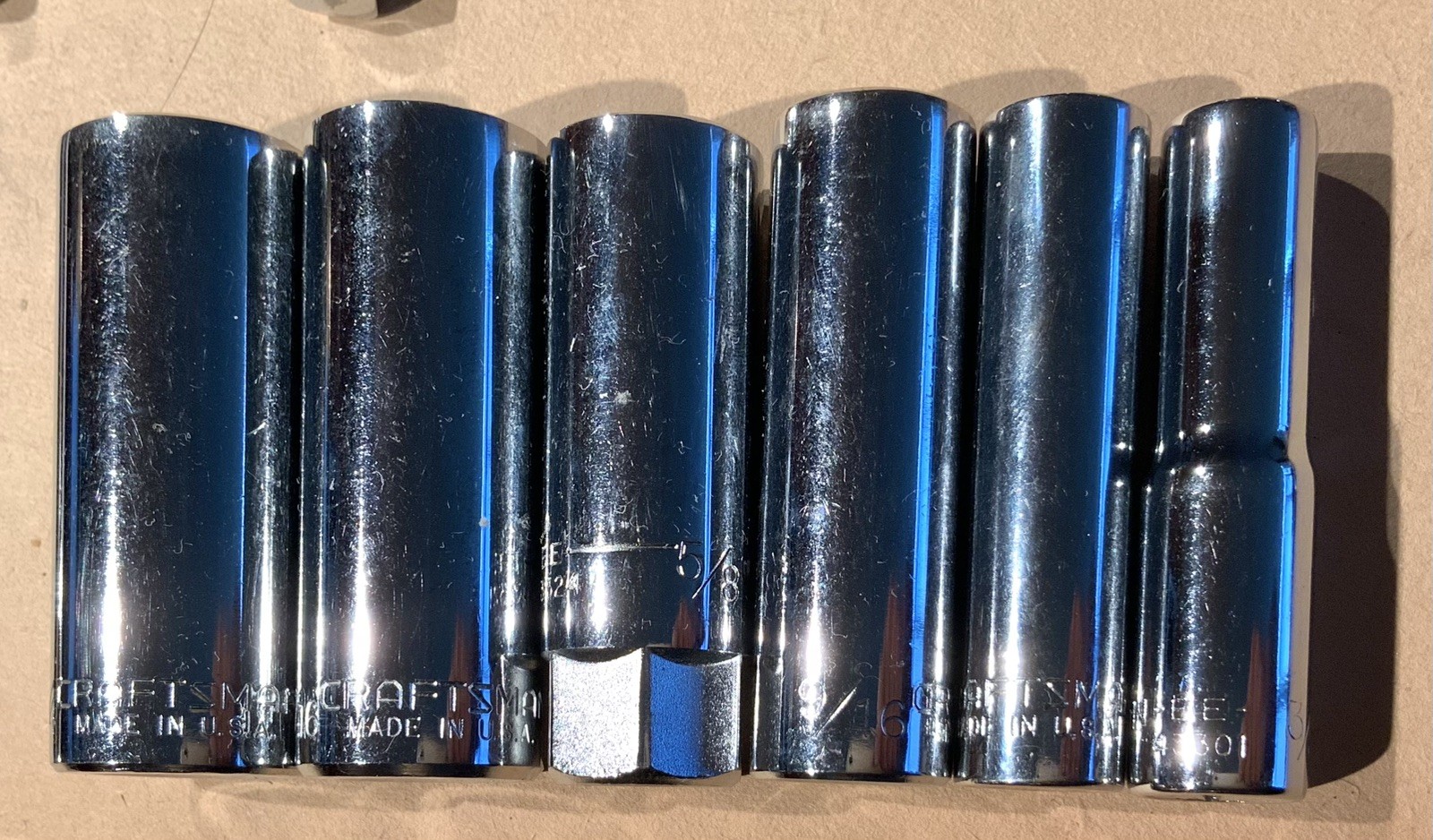 Craftsman USA and Stanley 3/8” Drive Sockets and Extensions Mixed Lot