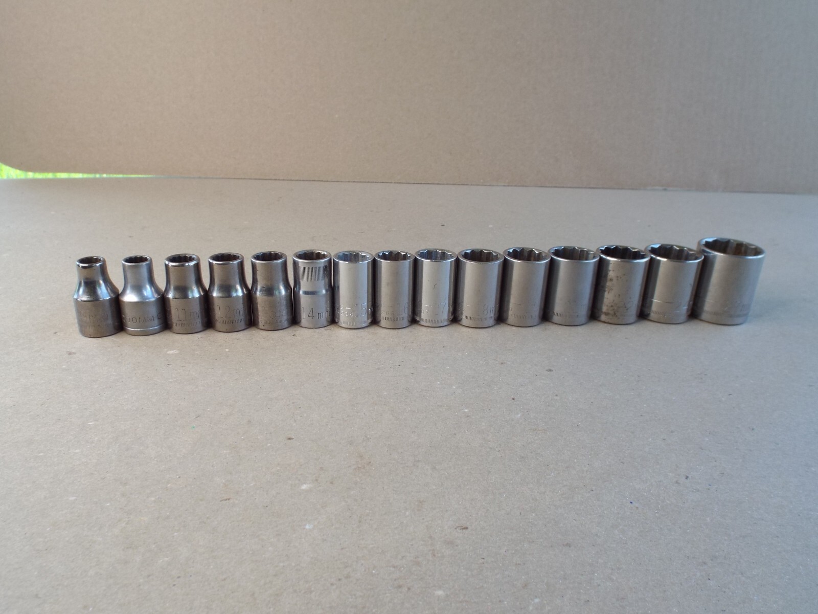 VTG 15 Pc Craftsman USA Metric Socket 9-27mm Lot 1/2″ Dr 12 Pt – (Please Read)