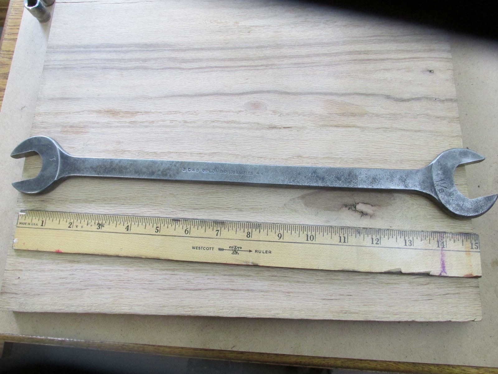 Vintage Plomb Los Angles 4A BD48 1″ x 1 1/8″ Combination Wrench USA