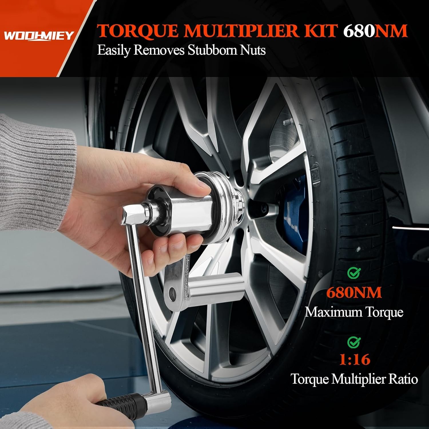Heavy Duty Torque Multiplier Wrench Set Lug Nut Remover 17 19 21 22 Tire Change
