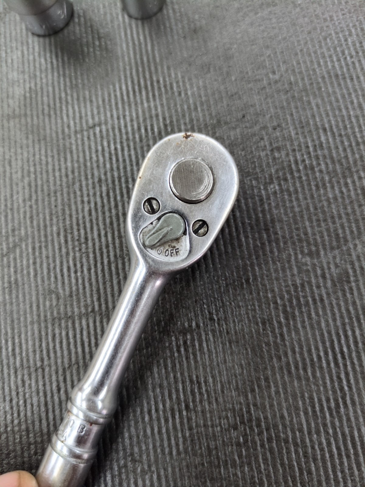 Vintage Snap-on TM70B 1/4” Drive Ratchet USA +Sockets