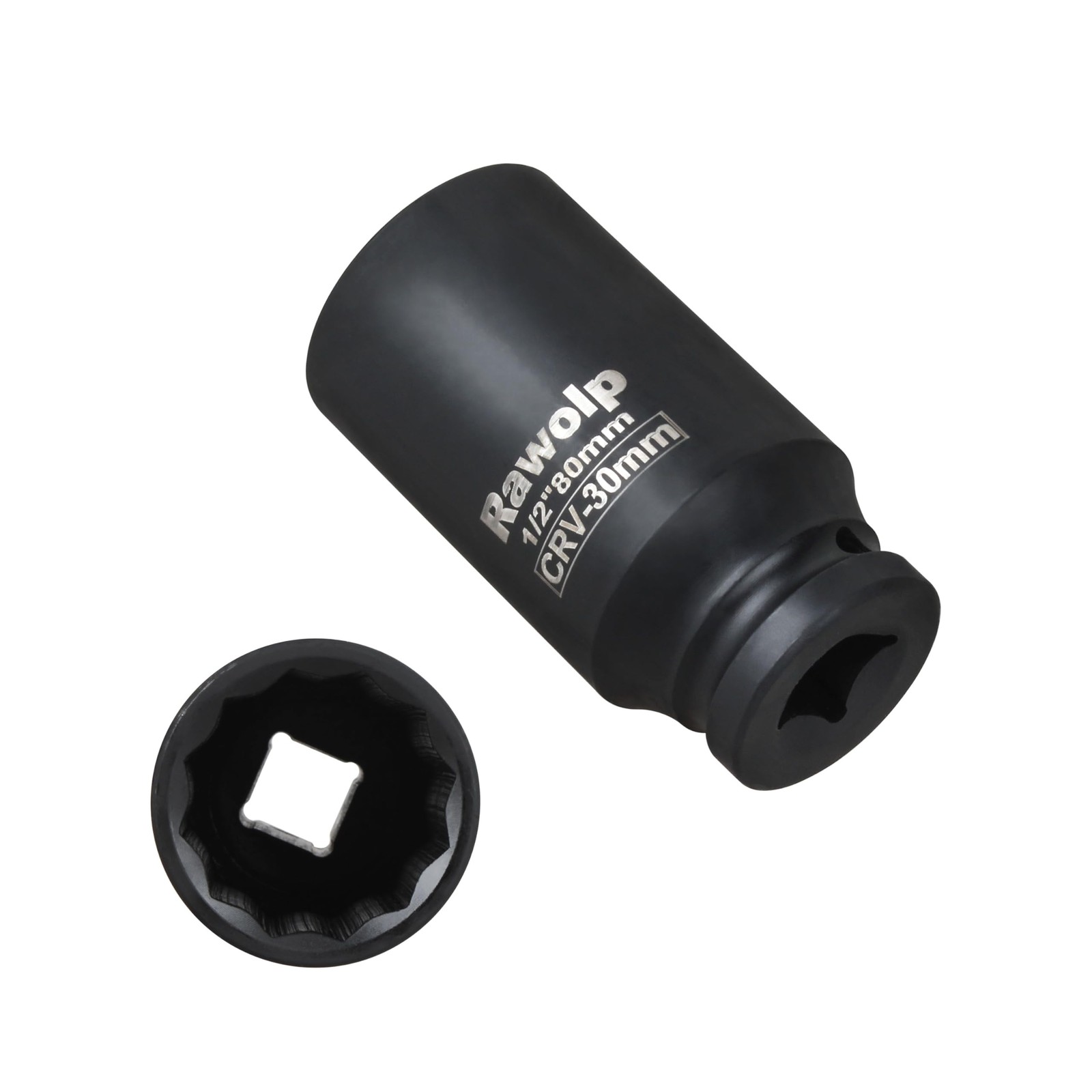 Axle Nut Impact Socket, 30mm 12-Point, 1/2 Inch Drive 1pack