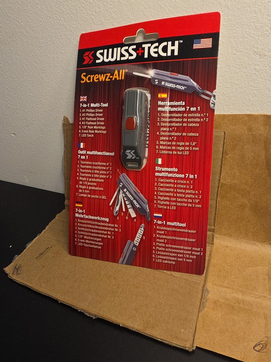 Swiss+Tech Screwz-All 7 In 1 Multi Tool (Flash Light Cannot Be Tested)