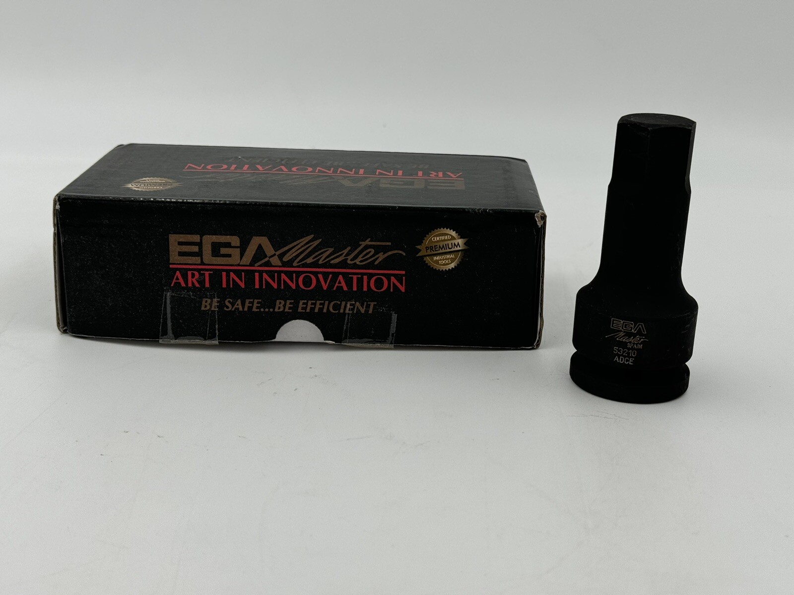 EGA Master 1″ Dr 3/4″ Hexagonal Impact Socket Bit CR-MO Black Finish Protection