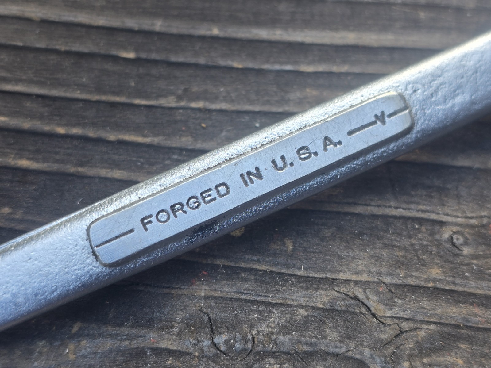 Vintage Craftsman Forged in USA V Series Open End Wrench 3/8″ 7/16″