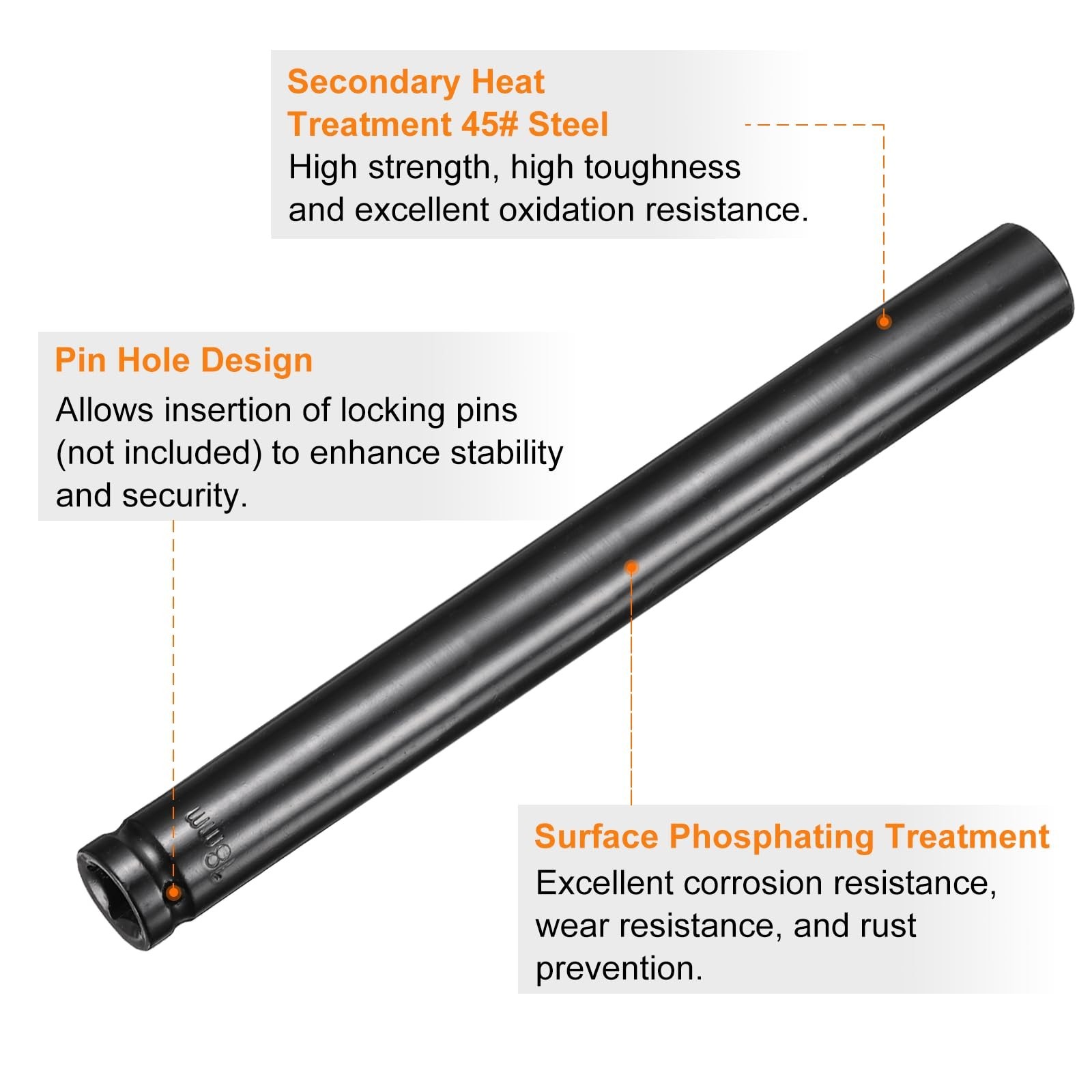6-Point Deep Impact Socket 1/2″ Drive 18mm Extra Long Heat-Treated Steel for Aut