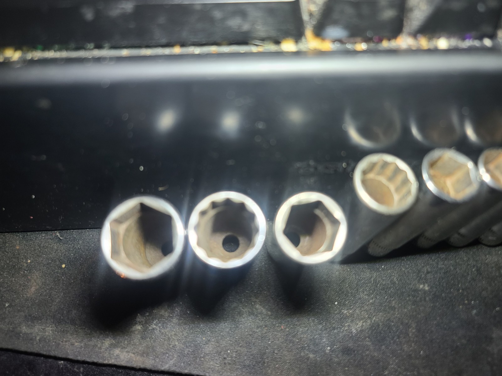 Snap On 11pc 1/4 Drive 12pt And 6pt Deep Socket Lot Metric