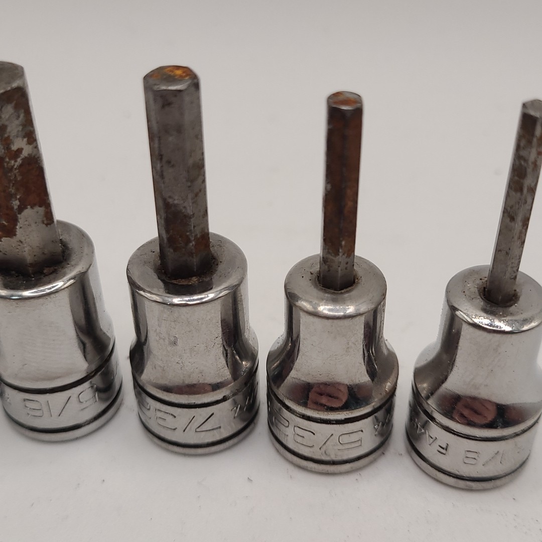 Snap-On 5pc Hex Socket Set 3/8″ Drive Fa4e Fa5e Fa7e Fa10e Fa12e SAE Standard