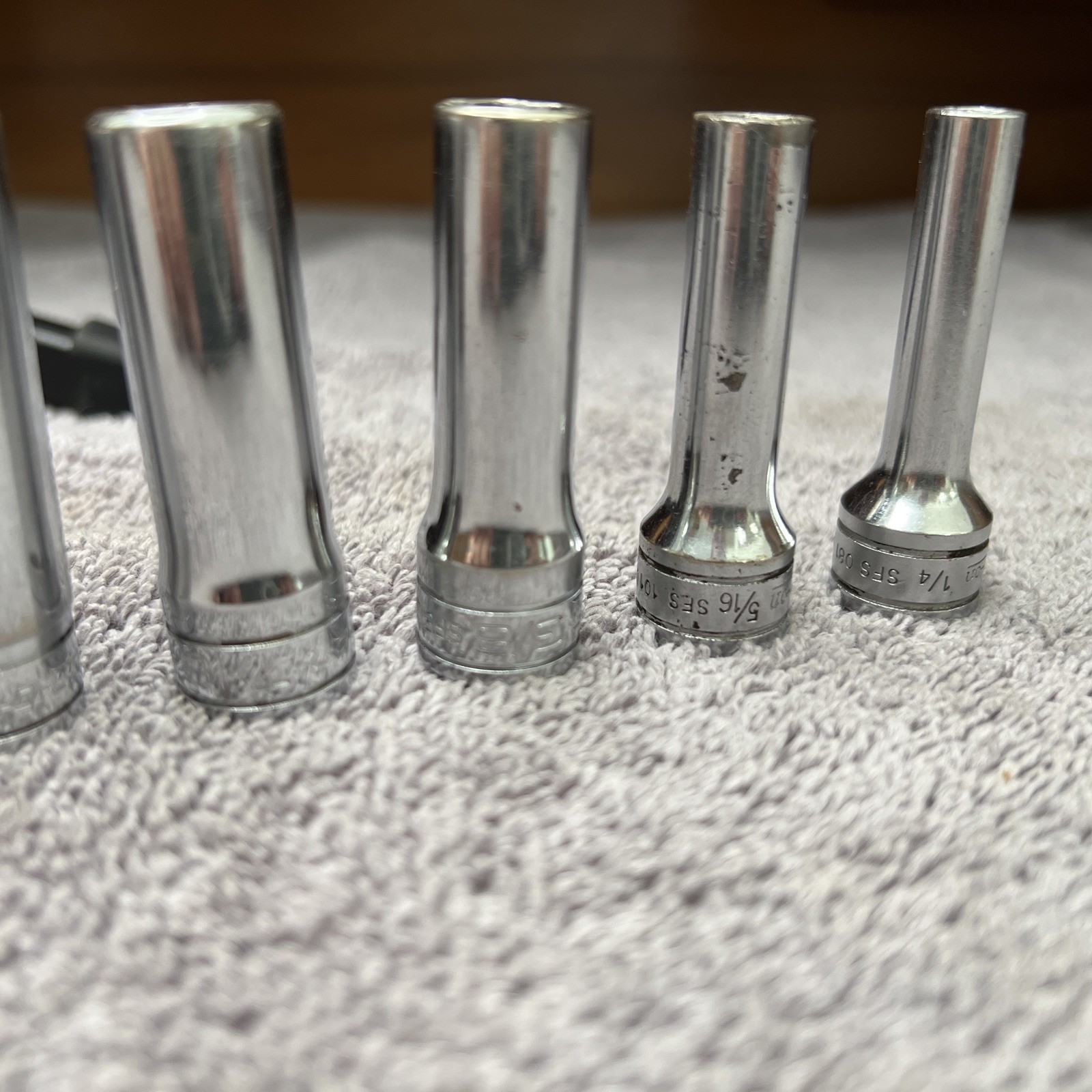 Snap-On7 pc Deep Socket Set 1/4”to 3/4″ Standard 3/8″ Drive 6pt SAE