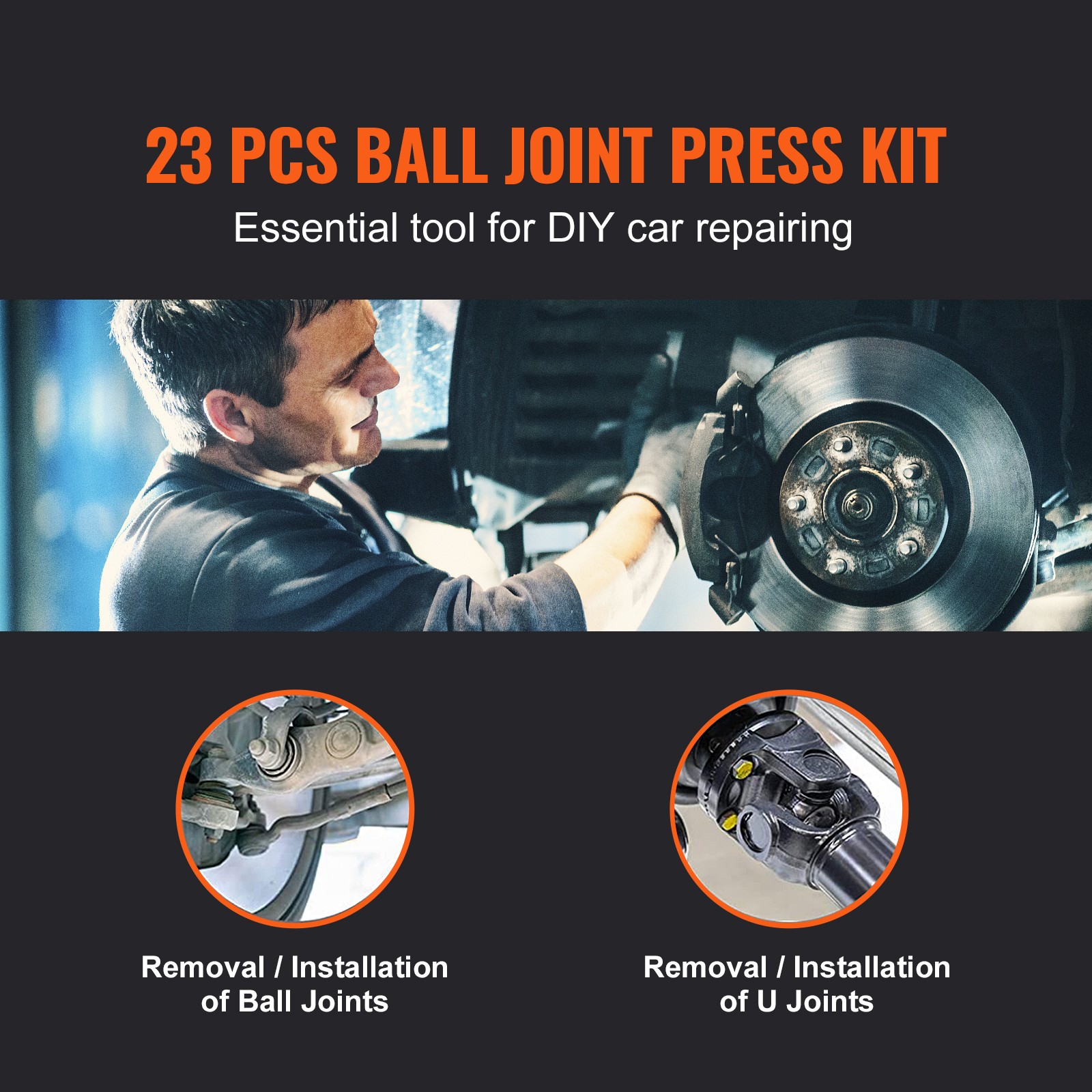 Uimoso 23-Piece Ball Joint Press Kit for Automotive Repair and Maintenance