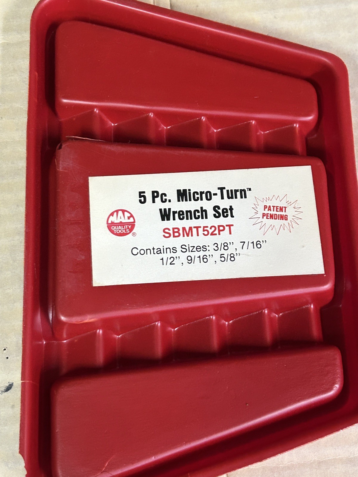 MAC Tools 3/8″ – 5/8″ 5 pc SAE 12pt Micro Turn Double Box End Chrome Wrench set