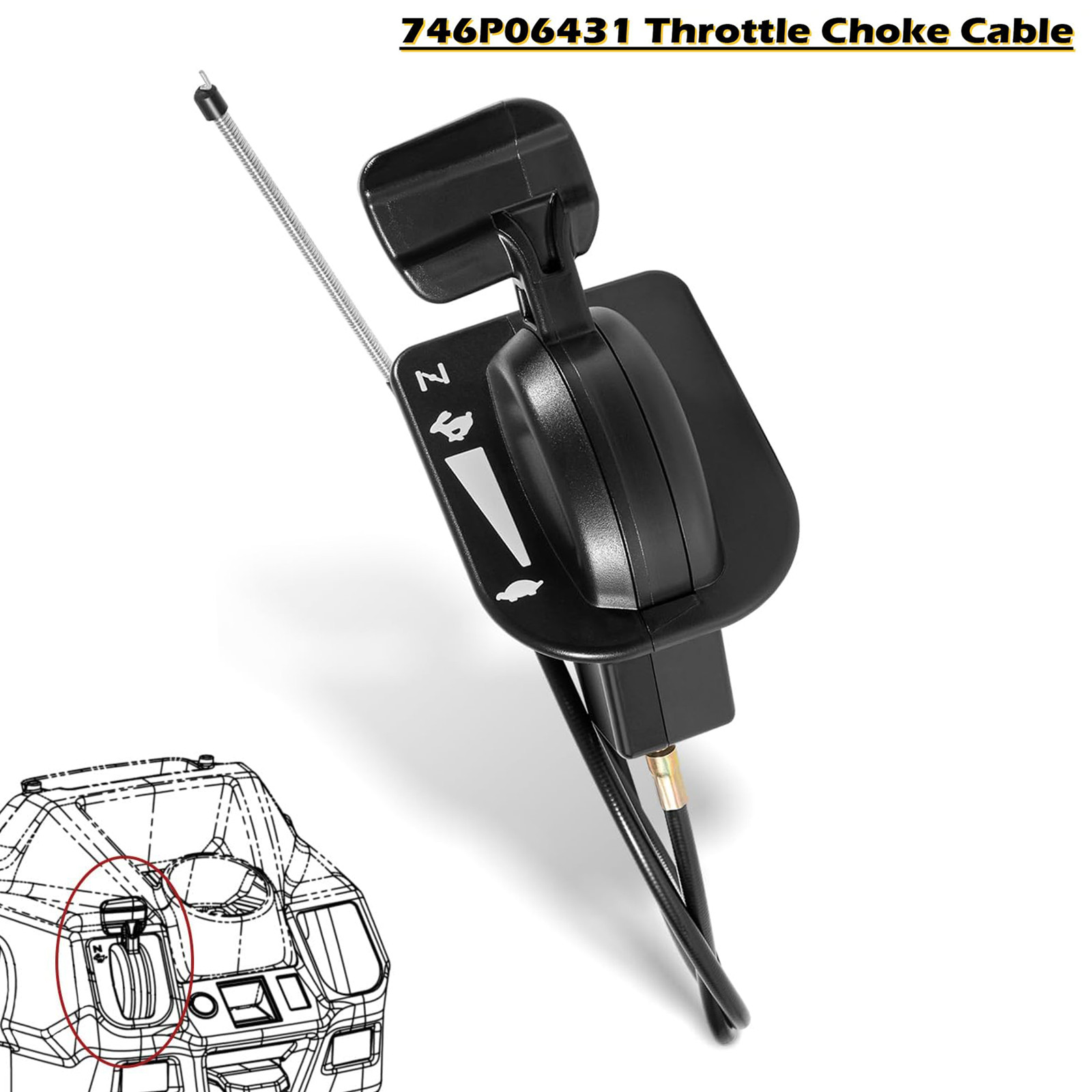 46P06431 Throttle/Choke Cable Fits for CUB Cadet XT1 XT2 SLX54 GX54 GX50 ST54