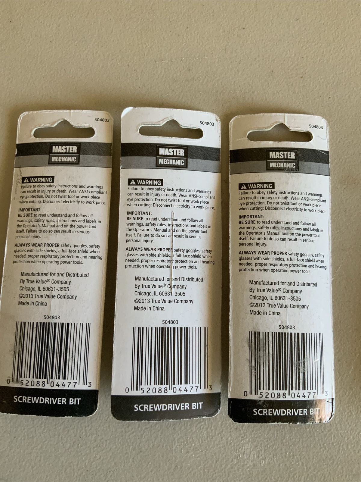 4 – MASTER MECHANIC 1Ea 3/8″ & 3Ea 1/4¨ SOCKET ADAPTERS, 1/4¨ DRIVE 4 PACKS