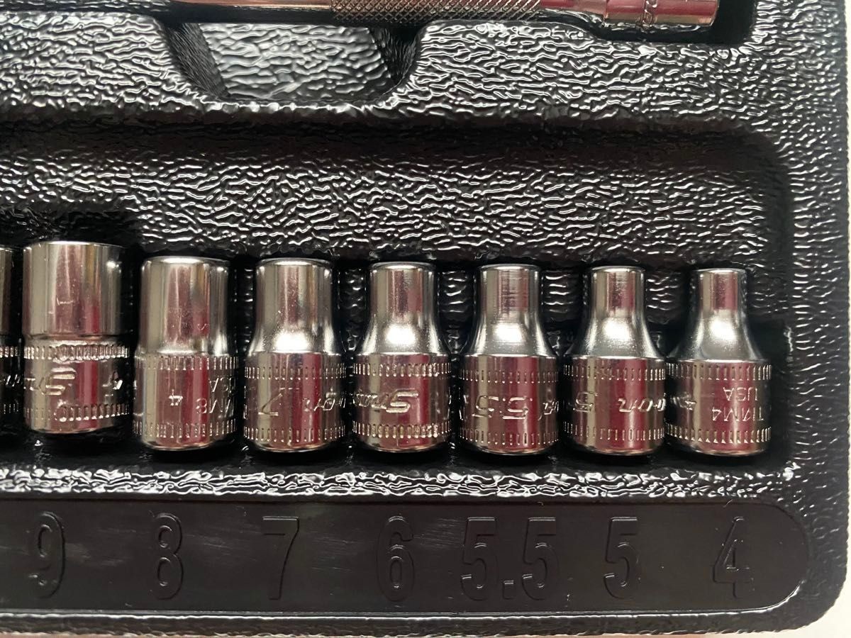 Used Snap-on 117TMM 17 pcs 1/4″ Drive Hexagonal Ratchet Metric Set