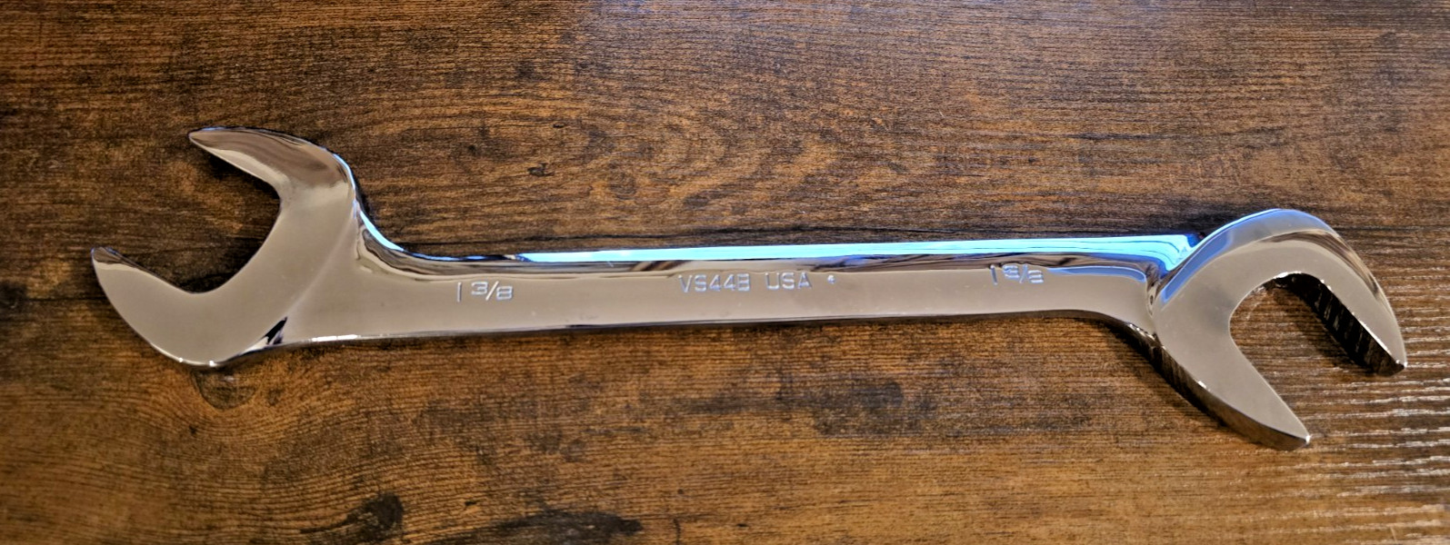 Snap-on ™ Tools USA 1-3/8″ New SAE Four-Way Angle Head Open-End Chrome Wrench