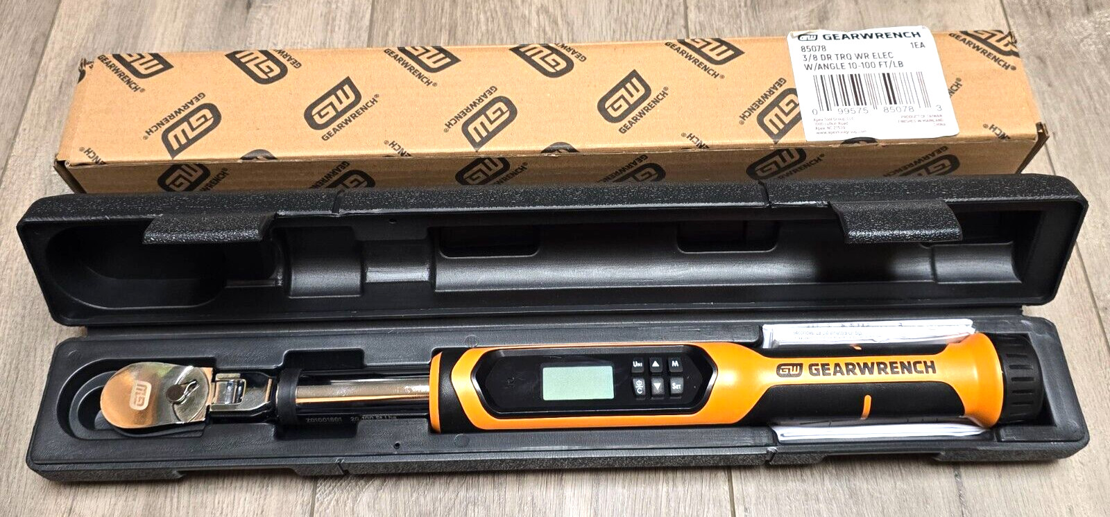 New Gearwrench 3/8″ dr Electronic Torque Wrench w/ Angle, 10-100 Ft lbs #85078
