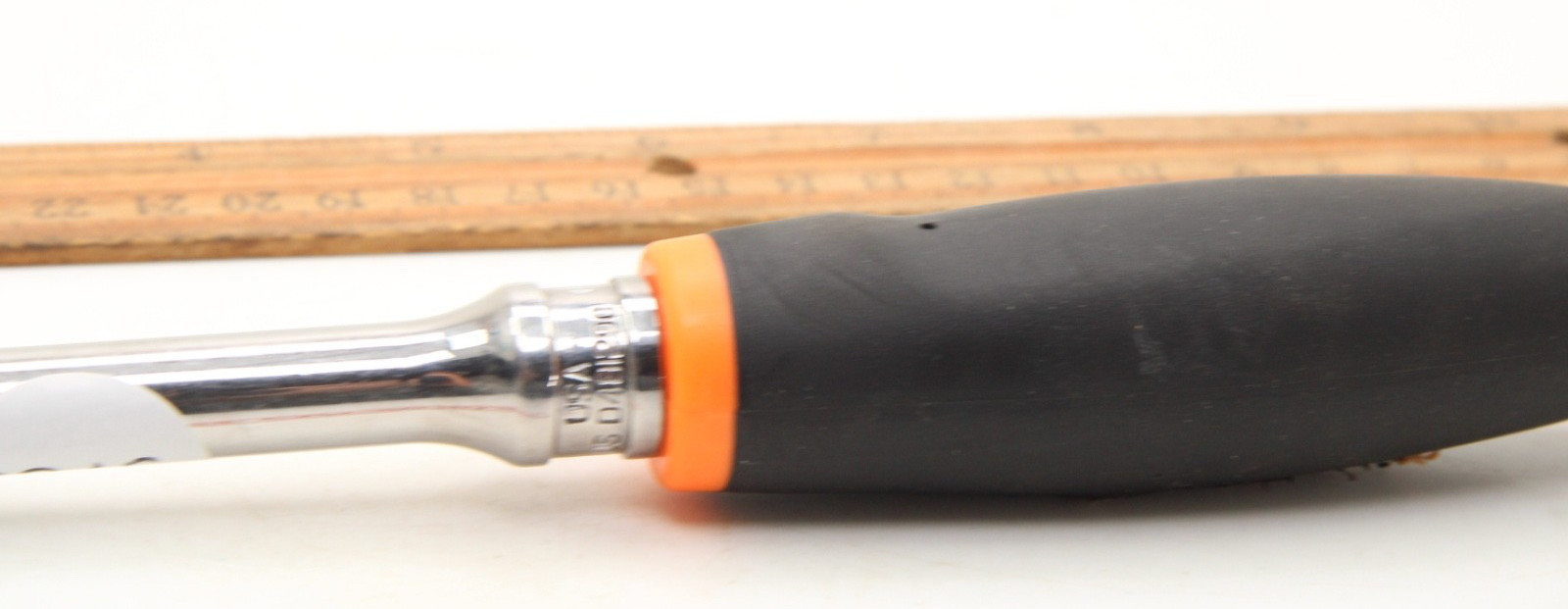 Snap-on FH80 3/8″ Standard Ratchet 80 Tooth Damage to Soft Grip Orange 9.5″ USA
