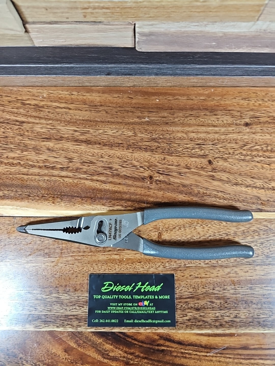 NEW Snap On LN47ACF 9″ Needle Nose/Slip-Joint DARK TITANIUM Pliers FREE SHIPPING